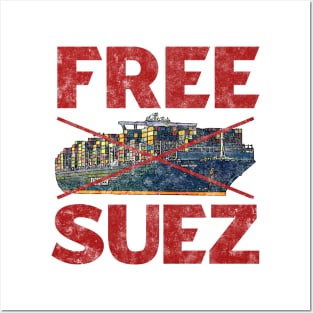 Free the Suez Canal Posters and Art